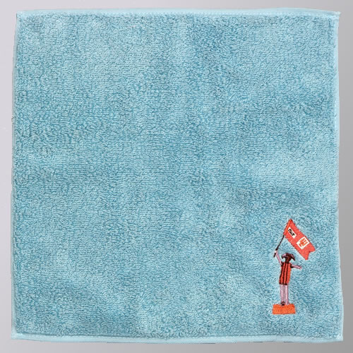 ミニタオル「旗を持つ人」