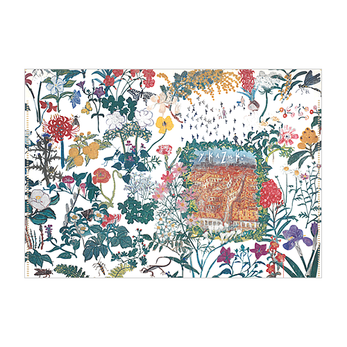 ダブルポケットホルダー「台所壁画」A5